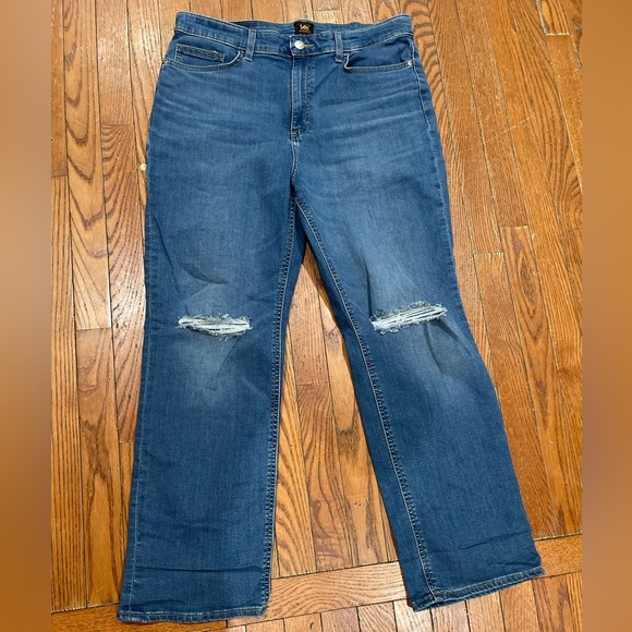 Lee Women's Straight Leg Blue Jeans - Picture 1 of 11